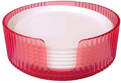 Twinflo Round Reversible Acrylic Coaster Set(Pack of 6)