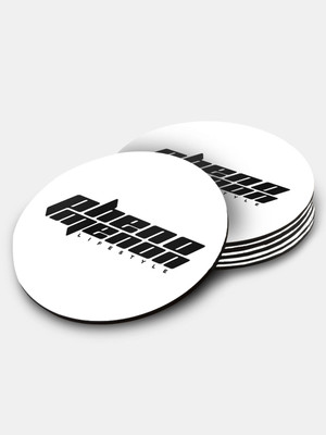 Macmerise Round Medium Density Fibreboard Coaster Set(Pack of 6)