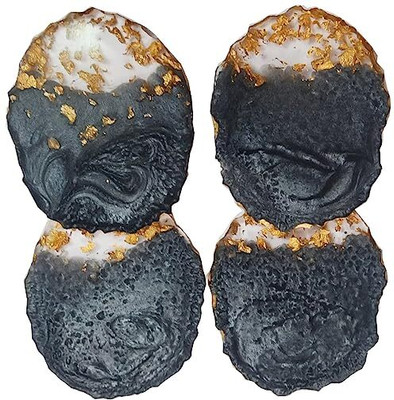 eshoppee Oval Resin Coaster Set(Pack of 4)