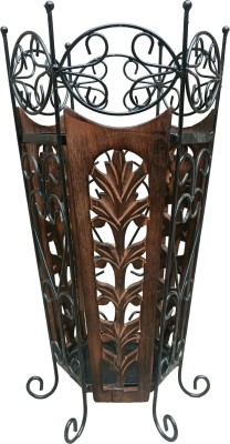 Assar Shoppe Engineered Wood Umbrella Stand(Finish Color - Brown & Black, Pre-assembled)