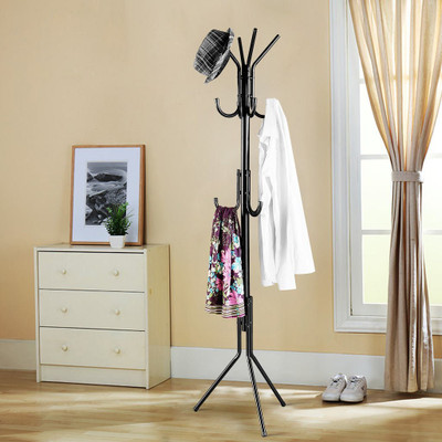 LEOPAX Wrought Iron 3-Tier Freestanding Coat Hanger Stand, Clothe Stand for Bedroom Metal Coat Stand(Finish Color - Black, DIY(Do-It-Yourself)) deal from flipkart LEOPAX Wrought Iron 3-Tier Freestanding Coat Hanger Stand, Clothe Stand for Bedroom Metal Coat Stand(Finish Color - Black, DIY(Do-It-Yourself)) deal from flipkart