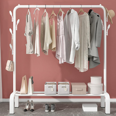 FORMONIX Aluminium Wall Cloth Dryer Stand Storage Rack 6 Hooks Coat and Umbrella Metal Multi Purpose Rack(5 Tier)
