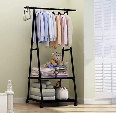 lukzer Steel Floor Cloth Dryer Stand MGR-010 Black(1 Tier)