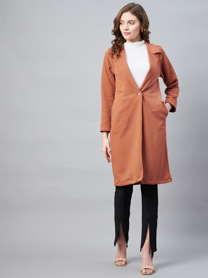 STYLESTONE Polyester Jacquard Self Design Coat