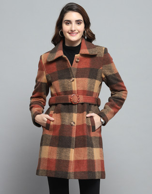 MONTE CARLO Yarn Blend Checkered Coat