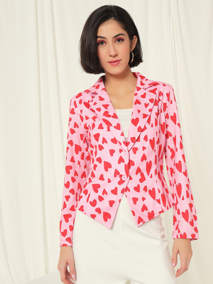 TANDUL Fleece Floral Print Coat