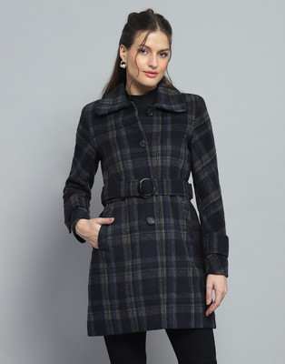 MONTE CARLO Wool Blend Checkered Coat