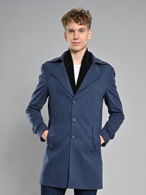 KILLER Polyester Viscose Blend Solid Coat