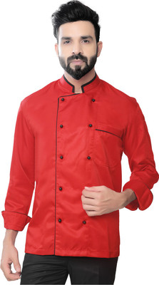 Click One Solid Double Breasted Formal Men Blazer(Red)