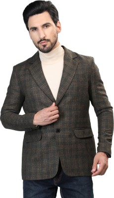 honnete Acrylic Polyester Checkered Coat