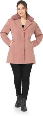LADY LEAF Suede Solid Coat