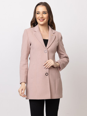 TWENTY ME Acrylic Blend Self Design Coat