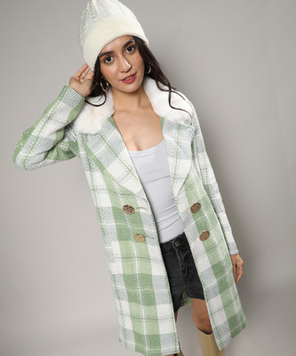 CAMPUS SUTRA Polyester Checkered Coat