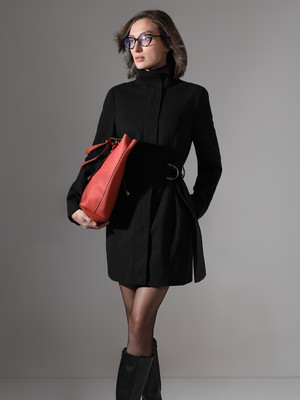 VERO MODA Polyester Solid Coat