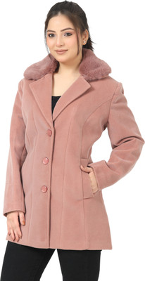 LADY LEAF Suede Solid Coat