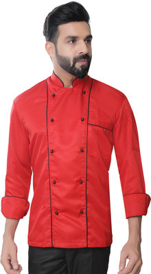 Abc Garments Solid Double Breasted Formal Men Blazer(Red)