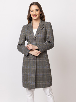 TWENTY ME Wool Blend Checkered Coat