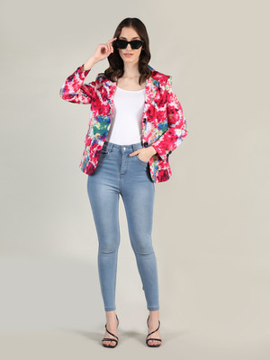 CHKOKKO Polyester Printed Coat