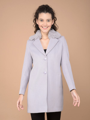 CRIMSOUNE CLUB Polyester Blend Solid Coat