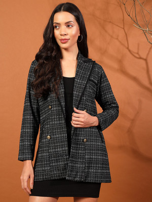 WoowZerZ Tweed Self Design Coat