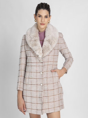 LURE URBAN Polyester Checkered Coat