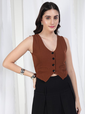 TANDUL Lycra Blend Solid Coat