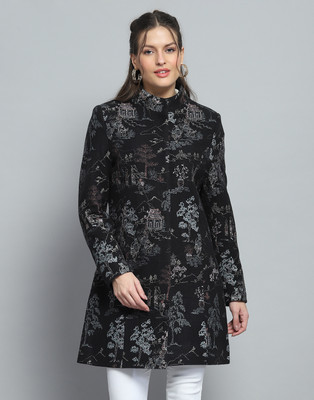 MONTE CARLO Wool Blend Self Design Coat