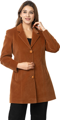 TWENTY ME Acrylic Blend Self Design Coat