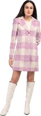 honnete 93% Polyester 3% Acrlyic Checkered Coat