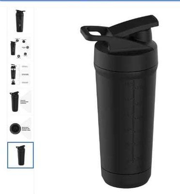 avaclothing 700 ml Steel Cocktail Shaker(Black)