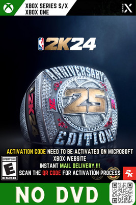 NBA 2K24 25thEdition-Instant Mail Delivery (ONLY ACTIVATION CODE, NO CD) Ultimate Edition(Code in the Box - for Xbox One)