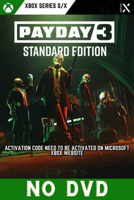 PAYDAY 3-Instant Mail Delivery (ONLY ACTIVATION CODE, NO CD/DVD)(Code in the Box - for Xbox One)