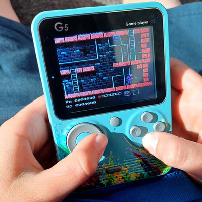 G5 Handheld Game,500IN1 Special For 18+Child Also Connected With TV Blue, grey World Tour Edition(Code in the Box - for PC)