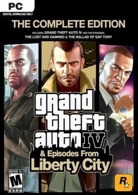 Grand Theft Auto IV: (GTA 4) The Complete Edition Rockstar Club PC Code Complete Edition(Code in the Box - for PC)