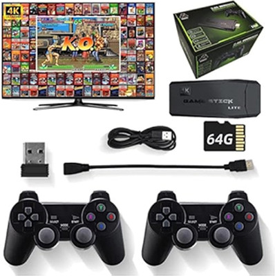GameStick 4K Ultra 2.4G Wireless TV Video Game 4K HD Console Inbuilt Retro Games 25th Anniversary Edition(Code in the Box - for Switch)
