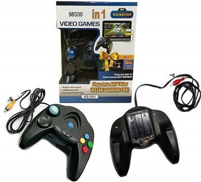 98000 in 1 Video Game Pad Built in TV Single Remote Shooting (Black) Special Edition(Code in the Box - for PC)