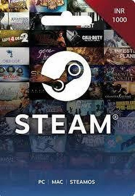 ₹1000 Steam Wallet Gift Card India(Code in the Box - for PC)