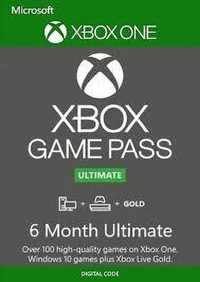 Xbox Game Pass Ultimate 6 Month(Code in the Box - for Xbox One)