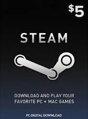 Steam Gift Card 5 USD (Code in the Box - for PC)(Code in the Box - for PC)