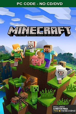 Minecraft for Windows 10/11 Starter Collection Gift Card Code Only (No CD/DVD)(Code in the Box - for PC)