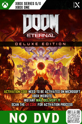 Doom Eternal-Instant Mail Delivery (ONLY ACTIVATION CODE, NO CD) Deluxe Edition(Code in the Box - for Xbox One)
