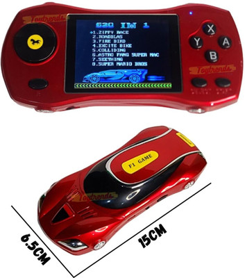 8Bit 3inch Wide Screen Handheld ,620 in 1 Classic Retro Games,Formula car Shaped Limited Edition(Code in the Box - for PC)