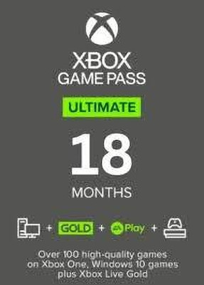 Xbox Game Pass Ultimate: 18 Month Membership Digital Codes(Code in the Box - for Xbox One)
