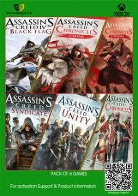 Assassin's Creed Mega Bundle ( Pack of Game 6 ) xbox one(Code in the Box - for Xbox One)
