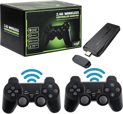 GameStick 2.4G Wireless Controller 4K HD Console Built-in 20k+ Retro Games S20 Black Edition(Code in the Box - for PC)