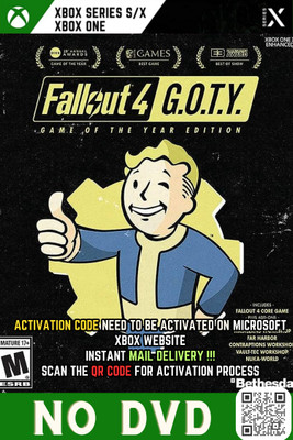Fallout 4-Instant Mail Delivery (ONLY ACTIVATION CODE, NO CD) Game Of The Year Edition(Code in the Box - for Xbox One)