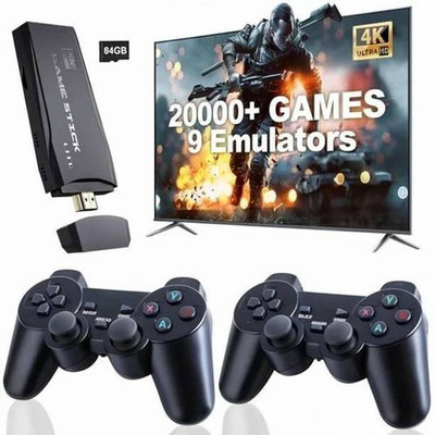 4K HD TV Video Game 2.4G Wireless Game Stick With 2 Wireless Controller_05 5th Anniversary Edition(Code in the Box - for PC)