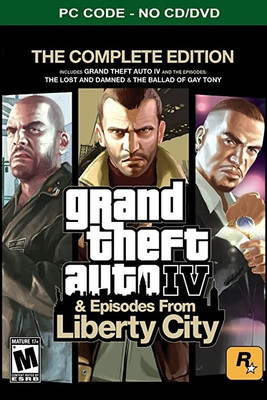 Grand Theft Auto IV: The Complete Edition Rockstar Club PC Code (No CD/DVD) Special Edition(Code in the Box - for PC)