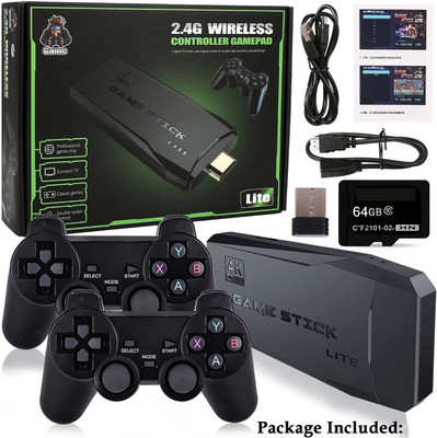 Wireless Video Game 8 BIT HDMI Output Dual Player- 4K Ultra HD Game Stick Exclusive Edition(Code in the Box - for PC)