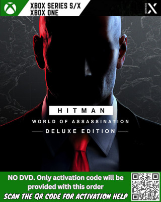 HITMAN World of Assassination Deluxe_Instant Mail Delivery (SCAN THE QR) Deluxe Edition(Code in the Box - for Xbox One)